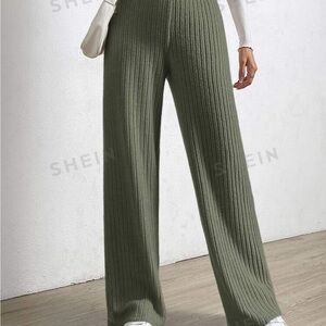 Soft ribbed pants